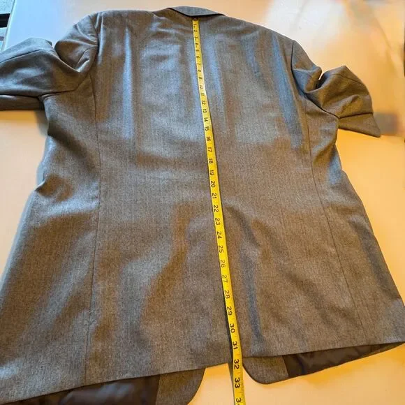Lauren Ralph Lauren Classic Sport Coat Mens Sz 50R Gray Herringbone - Picture 12 of 15